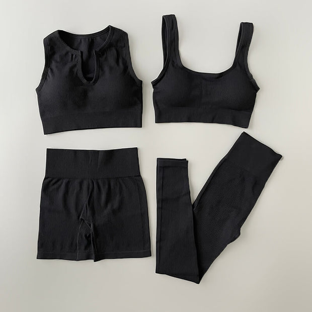 Eva 4-teiliges geripptes Yoga- und Workout-Set
