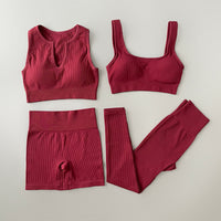 Eva 4-teiliges geripptes Yoga- und Workout-Set