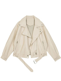 Moderne Lederjacke im Oversize-Schnitt