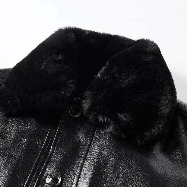 Vegane Lederjacke mit Kragen - Liam