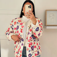 Thea Gesteppte Jacke mit Blumenmuster
