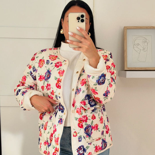 Thea Gesteppte Jacke mit Blumenmuster