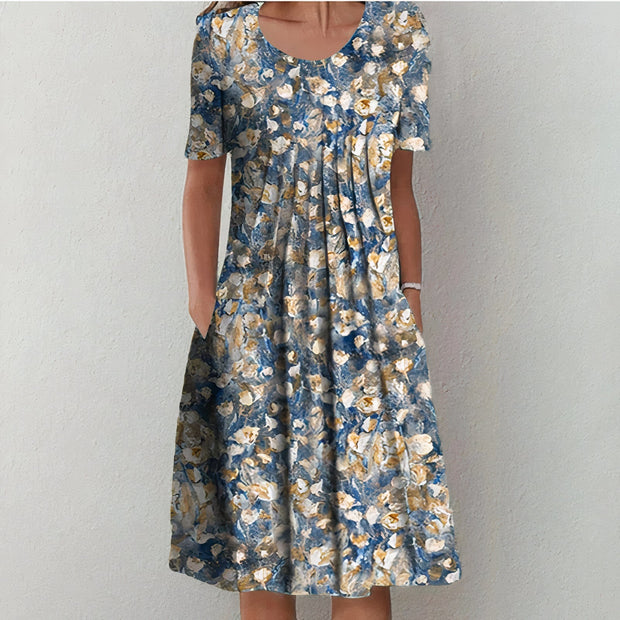 Damen Baumwollkleid elegant atmungsaktiv Sommer - Ulla