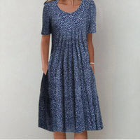 Damen Baumwollkleid elegant atmungsaktiv Sommer - Ulla