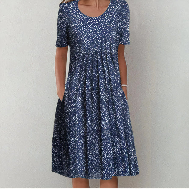Damen Baumwollkleid elegant atmungsaktiv Sommer - Ulla