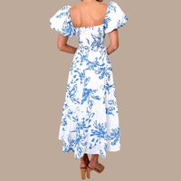 Bella - Langes Bohème-Kleid mit tief ausgeschnittenen Trägern