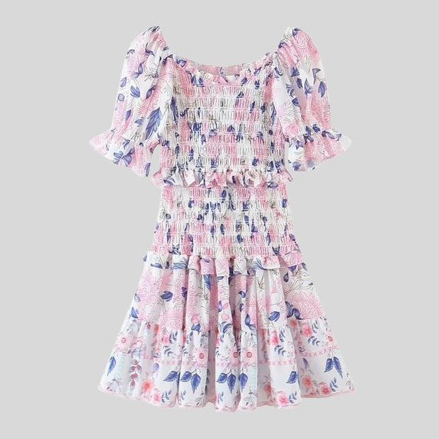 Madeline - Blumenkleid mit Puffärmeln