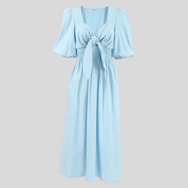 Alorica - Vintage-inspiriertes Midikleid mit Puffärmeln