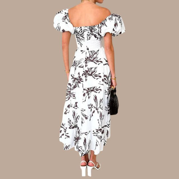Bella - Langes Bohème-Kleid mit tief ausgeschnittenen Trägern