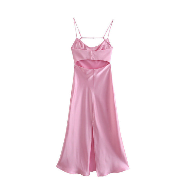 Riemchen-Maxikleid mit elegantem geradem Ausschnitt - Ashley