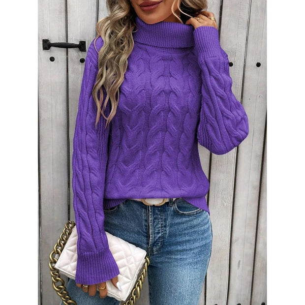 Damen-Rollkragenpullover aus Strick - Freja