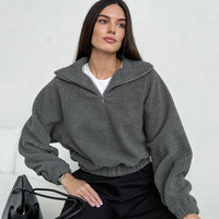 Plüsch-Strukturjacke für Frauen - Ervaya