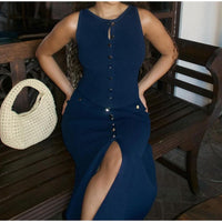 Langes ärmelloses Damenkleid - Élodie