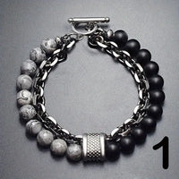 Tigerauge Perlenarmband Steel Streaks Robustes Stahlarmband Mit Wildem Stil Für Urbane Könige