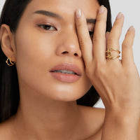 Damen Goldring Renata Eleganter Ring Aus Gold Mit Verschlungenem Design Symbolisiert Verbindung Und Bewegung