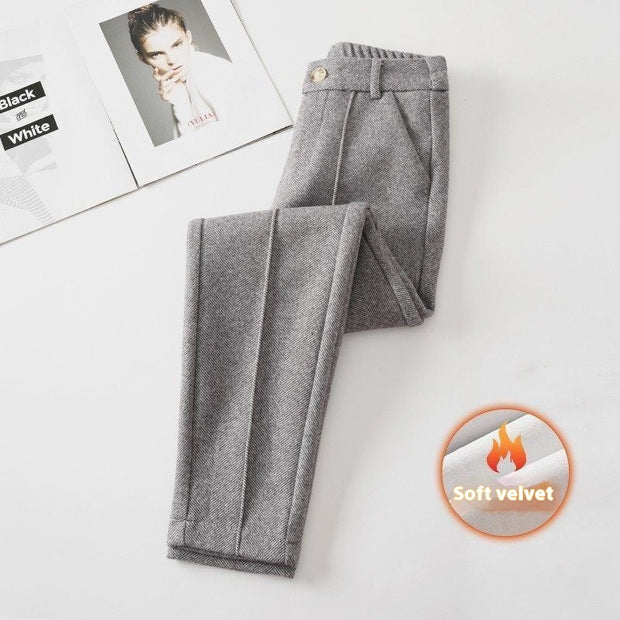Warme Damenhose mit Woll-Effekt - Annelise