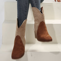Damenstiefel aus Wildleder mit quadratischem Absatz - Norine