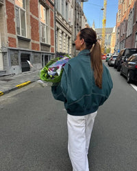 Oversize-Lederjacke mit lässiger Optik