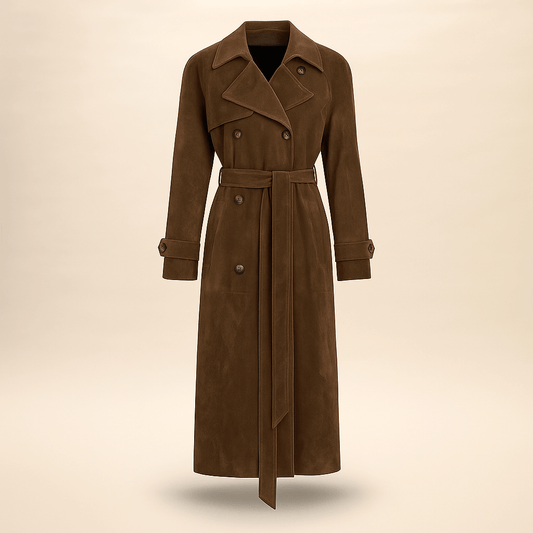 Trenchcoat für Frauen in Wildlederoptik - Isola