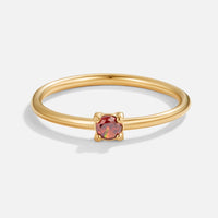 Goldring Für Damen Von Umbelina Eleganter Minimalring Aus Gold Mit Funkelndem Kristall Im Zentrum