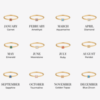 Goldring Für Damen Von Umbelina Eleganter Minimalring Aus Gold Mit Funkelndem Kristall Im Zentrum