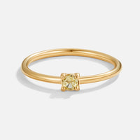 Goldring Für Damen Von Umbelina Eleganter Minimalring Aus Gold Mit Funkelndem Kristall Im Zentrum