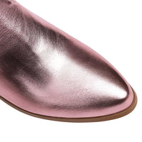Cowboystiefel für Damen, mittelhoch, bestickt, mit breitem Absatz – Helga