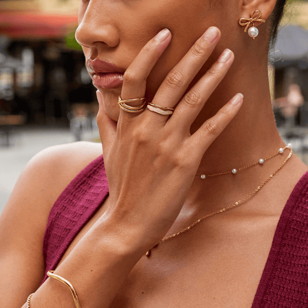 Damenring Mit Unendlichkeitssymbol Moderner Stil Elegantes Oberflächenfinish Vielseitig Tragbar Olga