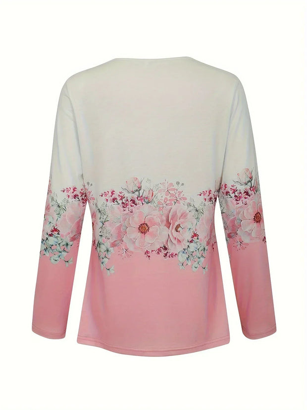 Sissy - T-Shirt mit Blumenmuster und Spitzendetails