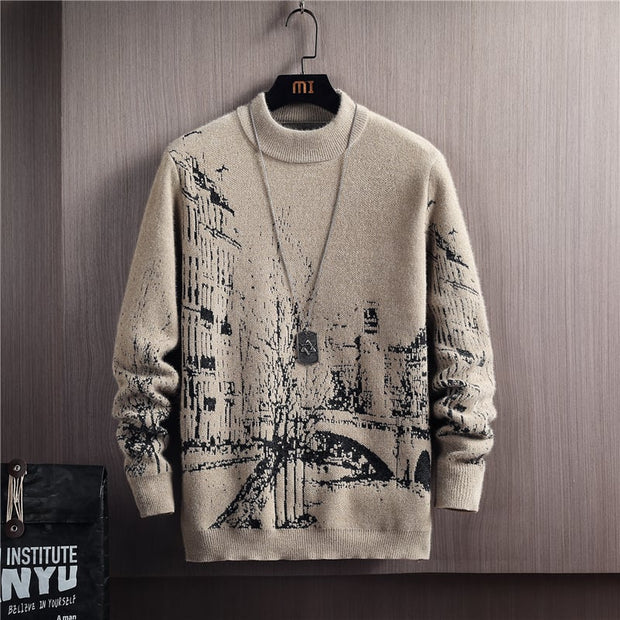 Dicker Herren-Strickpullover Urban-Effekt - Naël