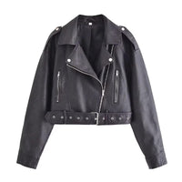 Waschbare Lederjacke mit Farbverlauf