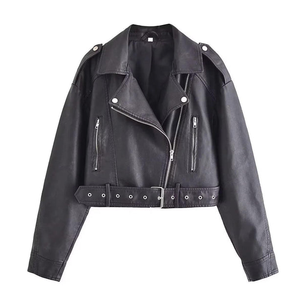 Waschbare Lederjacke mit Farbverlauf