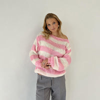 Gestreifter Damen-Strickpullover - Althea