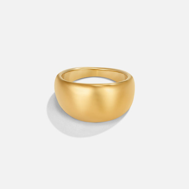 Robuster Goldring Für Damen Vanessa Mit Modern Minimalistischem Chunky Design Für Alltag Und Besondere Anlässe