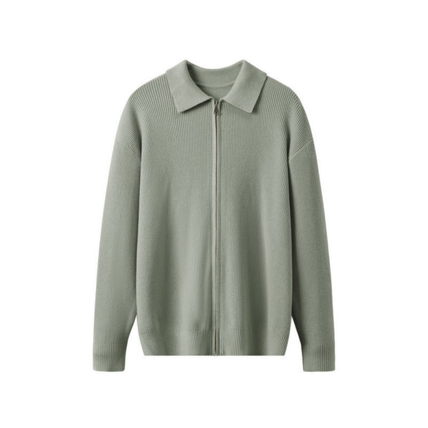 Herrenstrickjacke mit Kragen - Franco