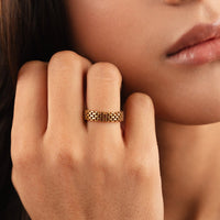 Ring Für Damen - Kátia Mit Geflochtenem Gliederdesign Im Goldton Gepoliert Vielseitiges Schmuckstück
