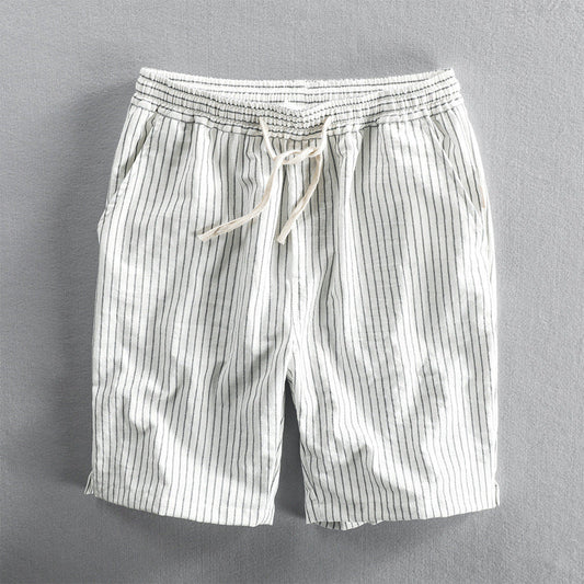 Vertikal gestreifte Herren Shorts mit Kordelzug - Lecce