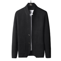 Herrenstrickjacke mit Mao-Kragen - Karl