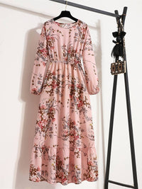 Abella - Langes Kleid mit Blumenmuster im Boho-Stil