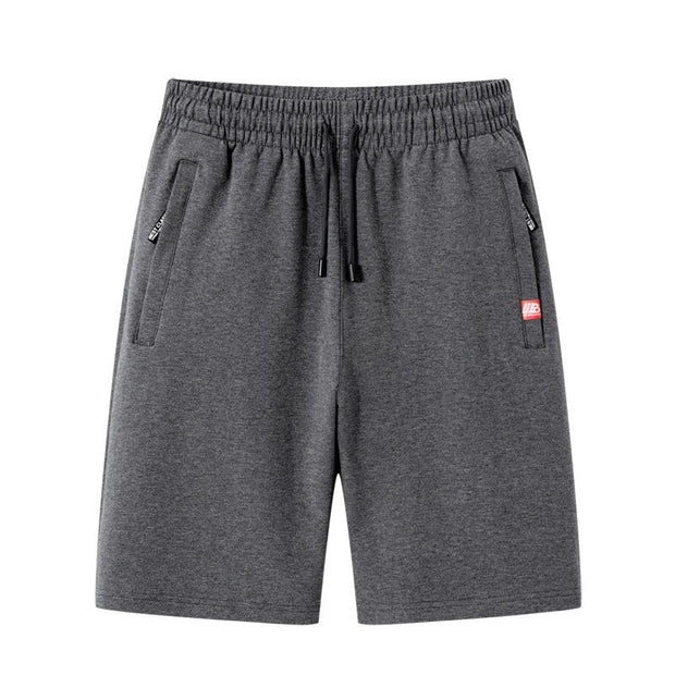 Unifarbene Sportshorts für Männer mit Reißverschlusstaschen - Kevin