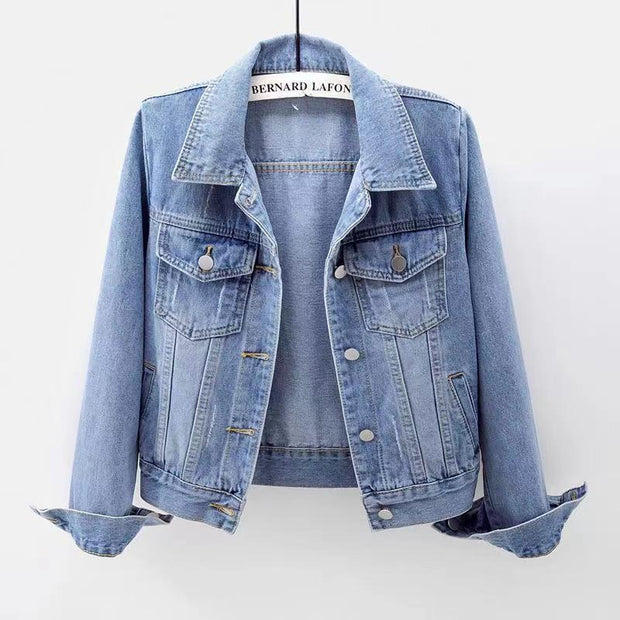 Kurze, taillierte Damen-Jeansjacke - Adelheid