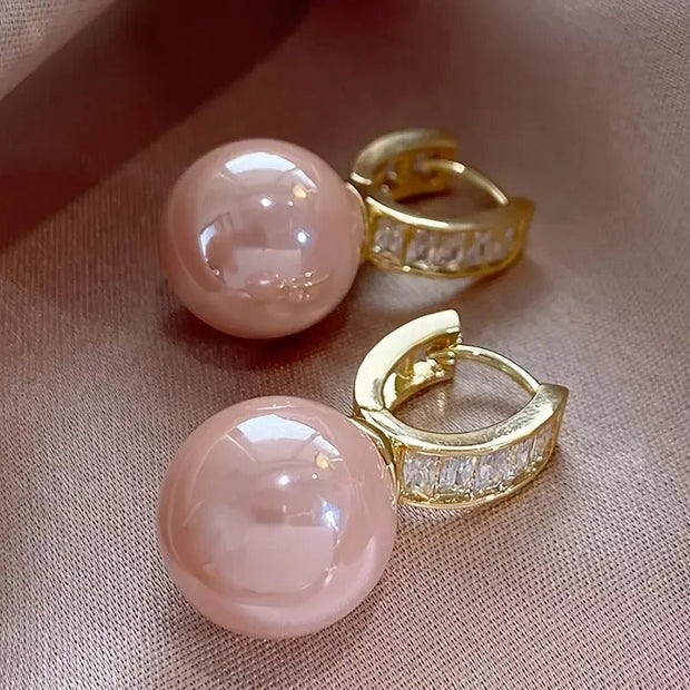 Ohrstecker Vergoldet Mit Rosa Perle Von Alina Romantisch Elegantes Schmuckstück Für Damen