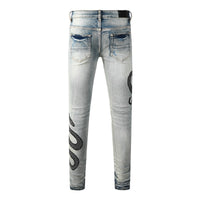 Skinny-Jeans mit Schlangenmuster - Eldric