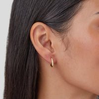 Creolen Mit Kubischen Zirkonien Details In Jadefarbene Ausführung Mit Glänzendem Finish
