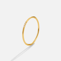 Damenring Minimalistisch Mit Drei Kristallen Aus Gold Feiner Glanz Für Alltag Und Layering Querida