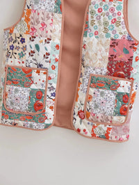 Weste mit Blumenmuster und Patchwork