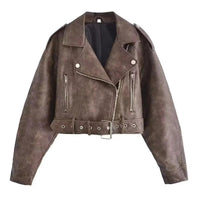 Waschbare Lederjacke mit Farbverlauf