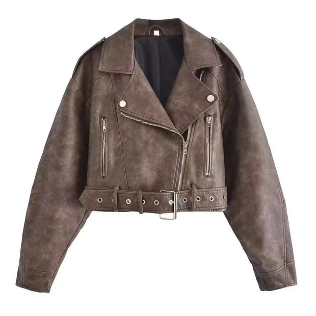 Waschbare Lederjacke mit Farbverlauf