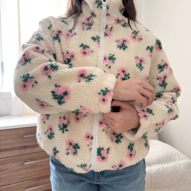 Mila Fleece-Sweatjacke mit durchgehendem Reißverschluss