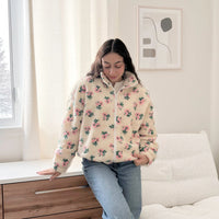 Mila Fleece-Sweatjacke mit durchgehendem Reißverschluss